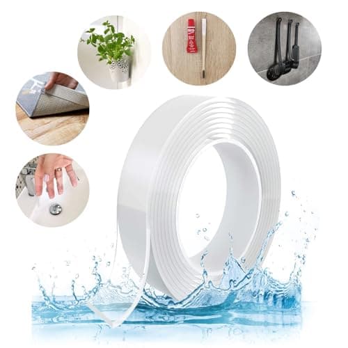 Leviatan Ruban Adhésif Double Face Extra Fort 3M - Transparent Nano Tape 2 cm - Ruban Adhésif Amovible Réutilisable