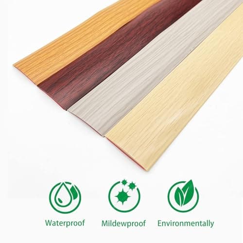 Bande de seuil en PVC 100cm Grain de bois de frêne pour revêtement de sol stratifié (100cm-4cm)  
Bande de transition au