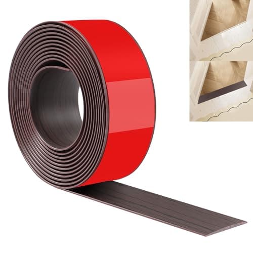 Bande de Transition de Sol JUNART Noyer des Meilleures Réviews, Bandes de Revêtement de Sol Autocollantes en PVC 400cm×5 — Noyer Noir