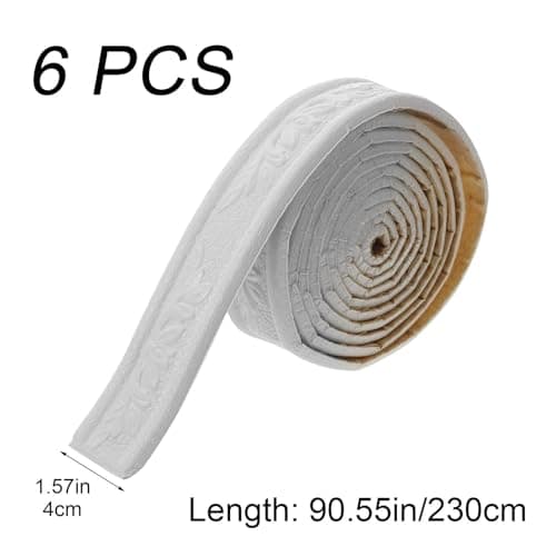 HiyyFloy 3D Murale Garniture De Bordure Murale Flexible pour Décoration d'Angle De Mur En Plastique 6 Pièces Garniture D