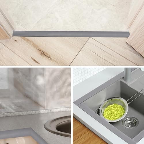 Barre de transition autocollante en vinyle étanche 2 m x 5 cm pour sols et seuil de transition plat