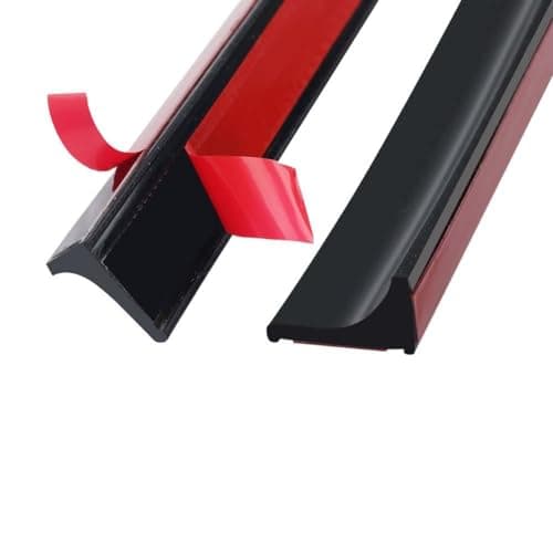 Bandes d'étanchéité silicone Gris pour seuil de douche (deux côtés adhésifs) Barrière d'eau efficace pour bordure de bai — Noir(deux Côtés Adhésifs)