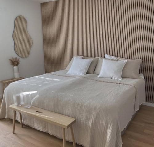 Panneaux acoustiques en chêne clair Sonoma | Hauteur 278 cm | Largeur 60 cm | Épaisseur 9 mm | Roulés