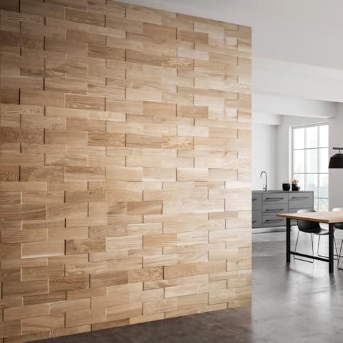 Bois Wallpaper Design Panneau Mural en Chêne 3D avec Revêtement en Bois De Chêne Structuré pour Décor Intérieur - Modèle