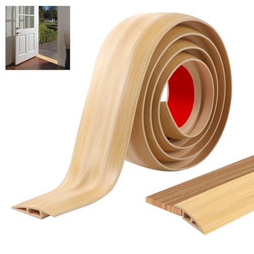 JUNART Bande de transition PVC 100cm×7cm résistante à l'usure et aux rayures pour cuisine/salle de bain - grain de bois — grain de bois brut