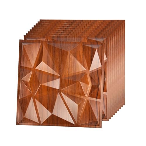 LeapBeast Lot de 12 Panneaux Muraux Texturés 3D pour Salon - Décoration Murale Intérieure en Blanc PVC - Idéal pour Déco — S150-mu