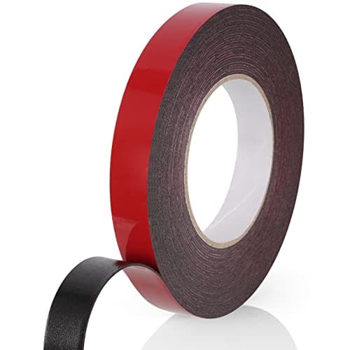 URQT Scotch Double Face Extra Fort, Ruban adhésif imperméable et résistant aux hautes températures pour voiture et maiso — 1 Rouleau (20mm*10m)