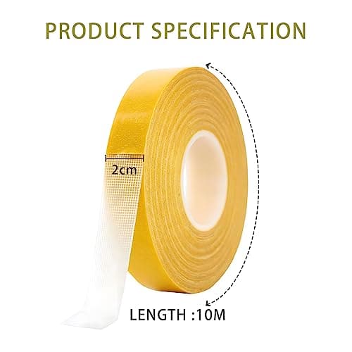 OXTXO Ruban Adhésif Double Face Résistant - Pour Tapis et Bricolage, Idéal pour Usage Domestique - Transparent - 2 x 10