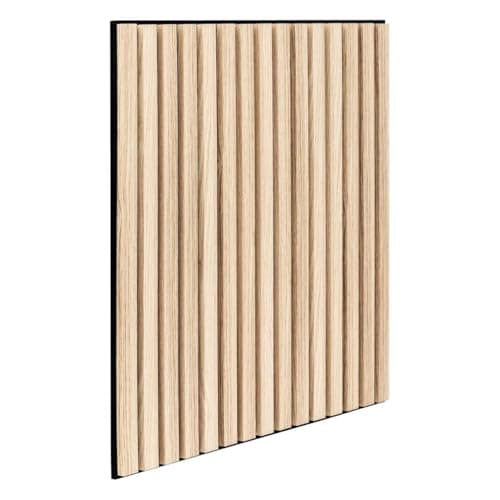 Atmosphera - Panneau Décoratif Tasseaux Bois Colva - 60x60cm - Beige Fond Noir - Réduction du Bruit pour Entrée, Chambre
