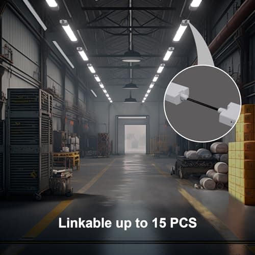 Modlicht Néon LED 120CM Connectée pour Atelier Garage Bureau Grand Magasin Blanc