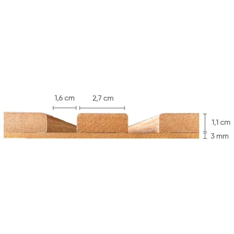 <think>

</think>

DECOON - Panneau Mural 3D en Bois Rigide 250 x 30 x 1,4 cm - Décor Chêne sur Fond Noir - Revêtement d