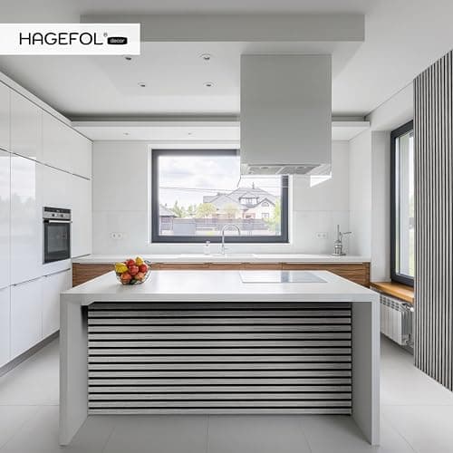 HAGEFOL® panneau acoustique bois gris 240x60cm - Paroi à lamelles 3D - Parfaite pour salles de réunion - Réduction de 30