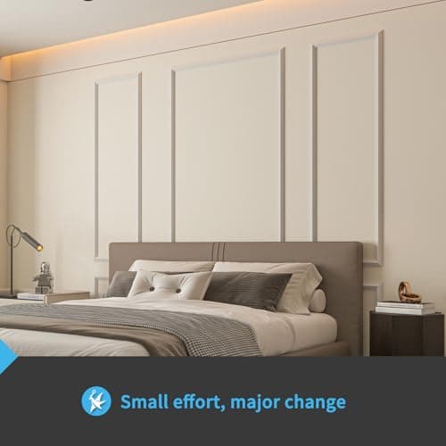 Art3d lot de 6 moulures murales prédécoupées - parfait pour la décoration murale intérieure - facile à installer avec de