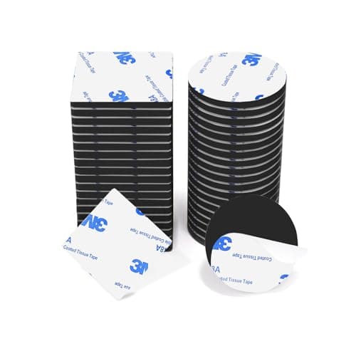 Kinoco - Autocollants Puissants pour Maison et Décoration - Adhésif Fort (20 pcs 4 cm x 3 mm cercles | 20 pcs 4 cm x 4 c
