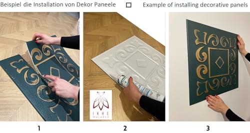 Panneaux 3D polystyrène vintage 50x50cm - 32 pièces | Décoration intérieure murale et plafond 3 mm