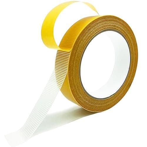 Rouleau de ruban adhésif double face extra fort pour tapis - 3 cm x 20 m - Pour la cuisine, la maison, l'école ou l'exté