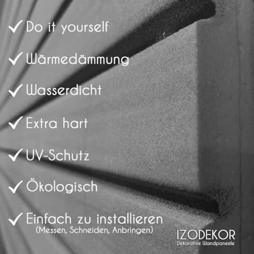 ZODEKOR Lot de 10 panneaux muraux 3D en polystyrène expansé, Aspect bois, Pour le salon et la chambre à coucher