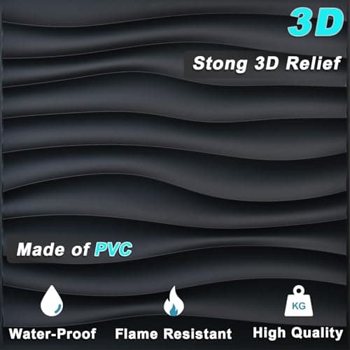 Lot de 12 Panneaux Muraux 3D PVC Effet Brique Incassables