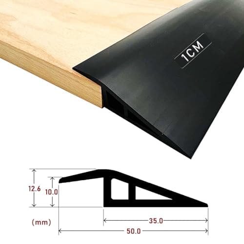 Rampes de seuil en PVC pour sol stratifié et moquette - Convient aux escaliers - Facilité d'-installation autocollante -