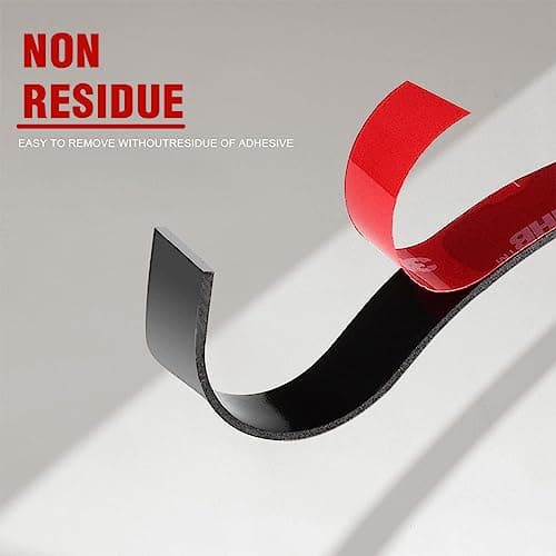 SJBAUTYO Ruban Adhésif Double Face 3M Noir pour Montage Intérieur & Extérieur Étanche & Résistant Aux Hautes Température