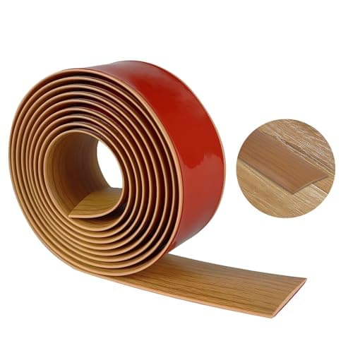 Barre de seuil vinyle adhésif 300 x 5 cm, pour couvrir les carreaux et les espaces entre stratifiés, avec adherance fort — Chêne jaune