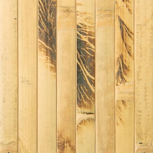 Art3d Panneau mural en bambou naturel pour décoration intérieure, flexible pour salon, chambre, bureau, îlot de cuisine, — Lumière Brûlée