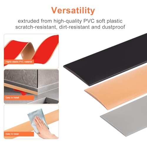 Bandes de transition PVC 200cm auto-adhésives pour sols stratifiés et moquettes