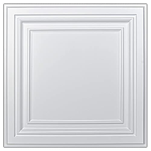 Art3d Dalles de Plafond en PVC 4,5 m² - Léger et Installer facile 61 x 61 cm — Blanc