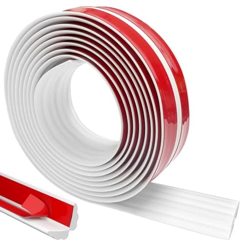 MeYuxg Moulures Décoratives Autocollantes Blanches pour Plafonds et Murs - Flexible, 6 m x 2 cm, Design Élégant pour Int