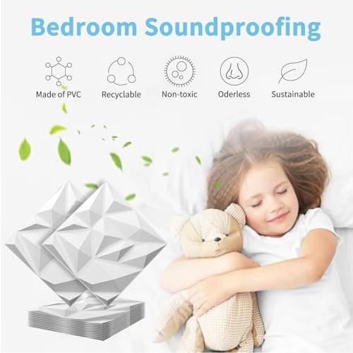 Art3d Lot de 20 panneaux muraux 3D blancs pour salon et jeux vidéo - PVC, 30 x 30 cm, décors trendy pour mur TV et décor
