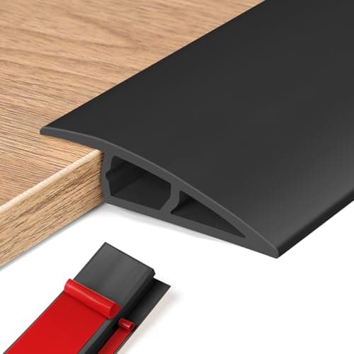 Barre de seuil adhésive PVC gris, seuil de porte réglable, hauteur 5~10mm, longueur 2m, idéal pour rattraper le niveau d — Noir