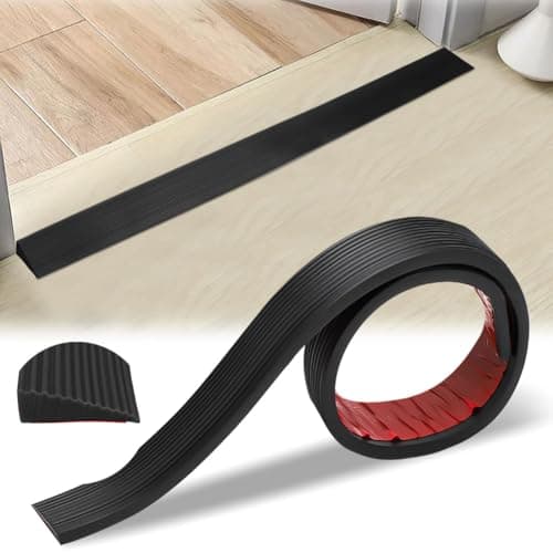LOMUG Rampe de seuil de porte en caoutchouc, pour fauteuil roulant et aspirateur, en garage