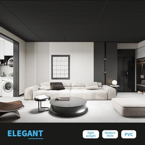 Art3d Lot de 12 panneaux muraux 3D à lattes Noir pour décoration murale intérieure