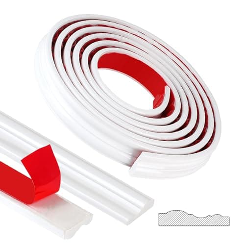 EFUTURETIME 3 Mètres Moulure Flexible Blanc pour Bricolage et Décoration de Miroir et Porte Armoire Modèle YT155 — Yt155