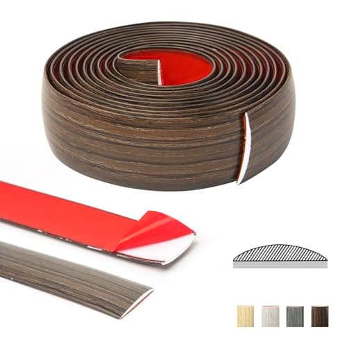 Art3d Bande de transition de moquette auto-adhésive en vinyle, pour séparer les espaces, Blanc délavé 304x4cm, applicabl — Marron