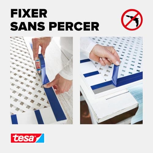 Tesa Fixer Objets Spécial Extérieur Résistant aux UV et à l'Humidité - Ruban Adhésif Double Face Pour l'Usage Extérieur