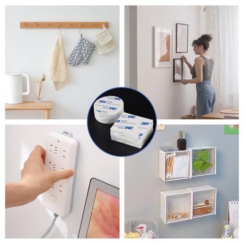 Double Face Extra Fort Ruban Adhésif Robuste Pour Maison Bureau Décoration, Accroche Tableau Sans Percer 20 Pièces Carré