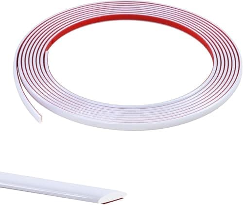 Moulure Décorative Autoadhésive 10mm Blanc pour Mur et Plafond | Bande Décoration Murale PVC