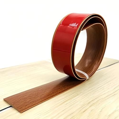 JXNVHJ Profilé De Transition Autocollante en Vinyle – Transition De Seuil Pour Moquette, Idéal Pour Maison et Bureaux (C — Teak