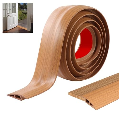 JUNART Bande de transition PVC 100cm×7cm résistante à l'usure et aux rayures pour cuisine/salle de bain - grain de bois — grain de bois jaune