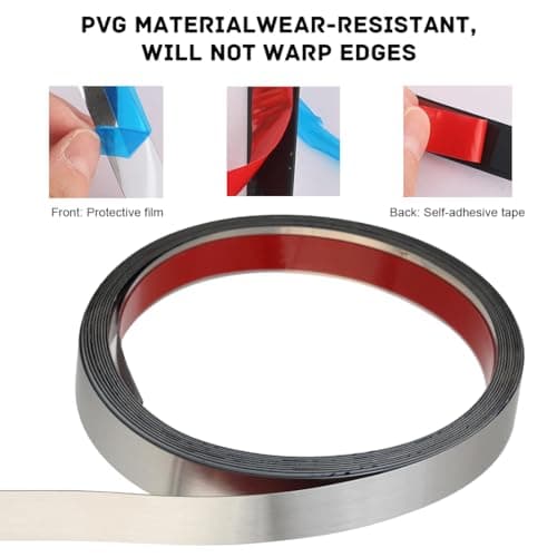 Murale Métal Autocollant Peler Coller Flexible Moulures Garnitures Murales 5m x 2cm