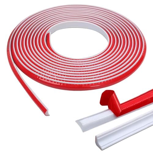 Moulure Décorative Flexible Blanc 5 Mètres Cuisine Salle de Bain Autocollante ÉléganteTransition Murale TPE