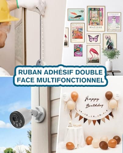 Emitever Ruban adhésif double face extra fort 06311 - Puissant et polyvalent - Idéal pour tous vos projets intérieurs et