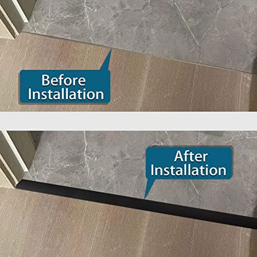 Seuil de porte adhesif PVC pour planchers stratifié (3m×5cm, noir) bestselling meilleures ventes