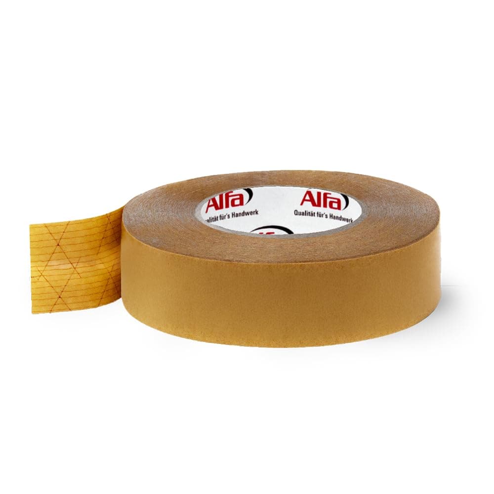 Twin Rubant Adhésif Double Face 145 ALFA - 50 mm x 50 m - Pare-Vapeur - Membrane Sous-Toiture - 1 Pièce