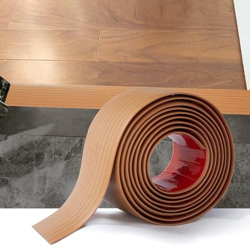 Bande de seuil auto-adhésive PVC 4cm grain de chêne beige pour sols en bois et espaces entre carreaux — Grain de Bois Jaune