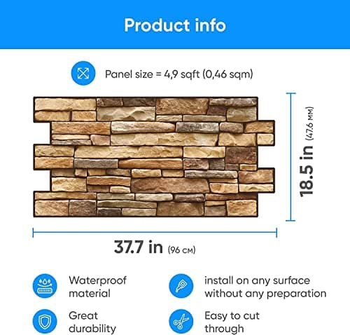Grace Baltic - Lots de 14 panneaux muraux 3D pour décoration murale intérieure populaires aux États-Unis, non collants,