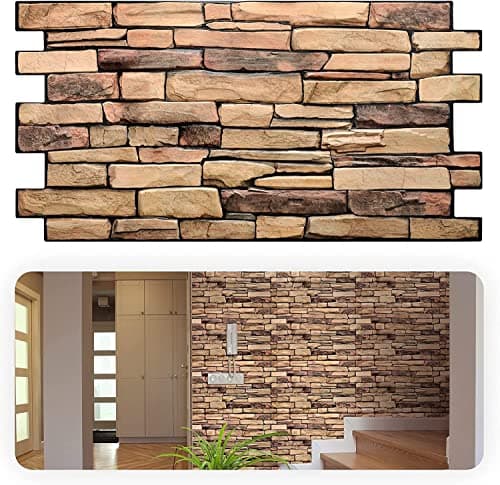 Grace Baltic Lot de 20 panneaux muraux 3D pour décoration murale intérieure, décoratifs et faciles à installer, idéaux p — Ardoise Naturelle