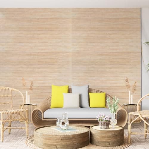 Art3d Panneau mural en bambou naturel pour décoration intérieure, flexible pour salon, chambre, bureau, îlot de cuisine,