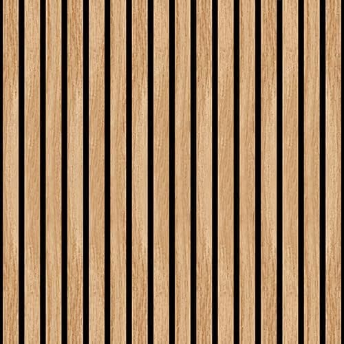 JBER Lot de 6 Panneaux Acoustiques Mural Chêne Rustique, Auto-Adhésifs pour Bureaux et Maison, Haute Performance Acousti — Chêne rustique